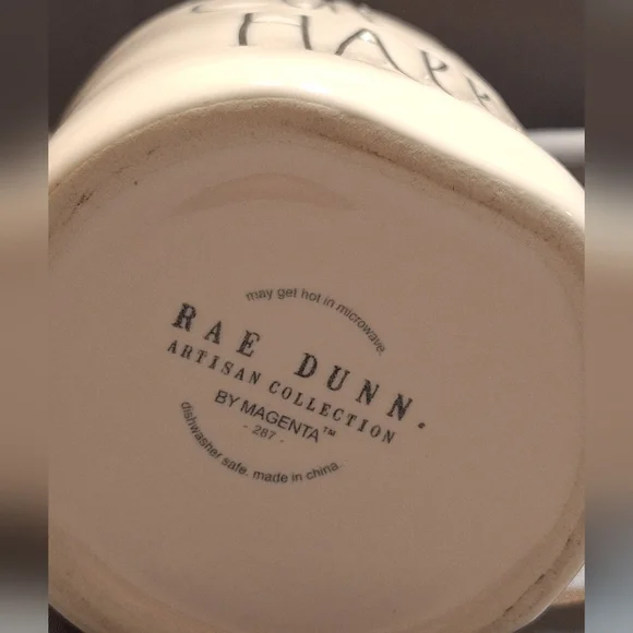 Rae Dunn White and Orange "Cup Of Happy" Collectible Coffee Mug - Picture 7 of 7